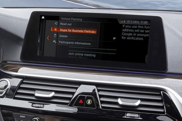 Avtomobili BMW bodo dobili programski paket Skype for Business