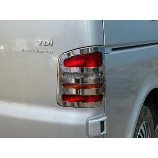 Pokrovi zadnjih luči (Carmos, 2 kos, nerjavno jeklo) Volkswagen T5 Caravelle 2004–2010 fotografija 3