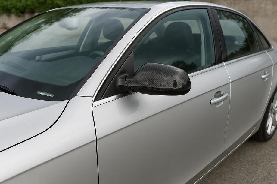 Audi A4 B8 2007–2015 Karbon pokrovi ogledal 2010-2015 (2 kosa, pravi karbon) Image