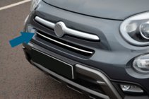 Fiat 500X 2014–2024 Obloga sprednjega odbijača (nerjaveče jeklo) fotografija 1