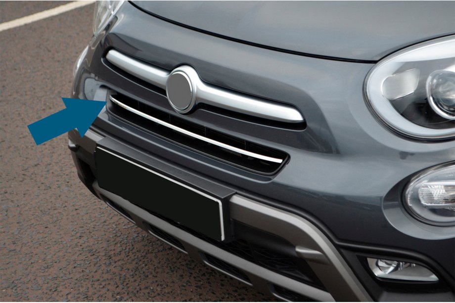 Fiat 500X 2014–2024 Obloga sprednjega odbijača (nerjaveče jeklo) Image
