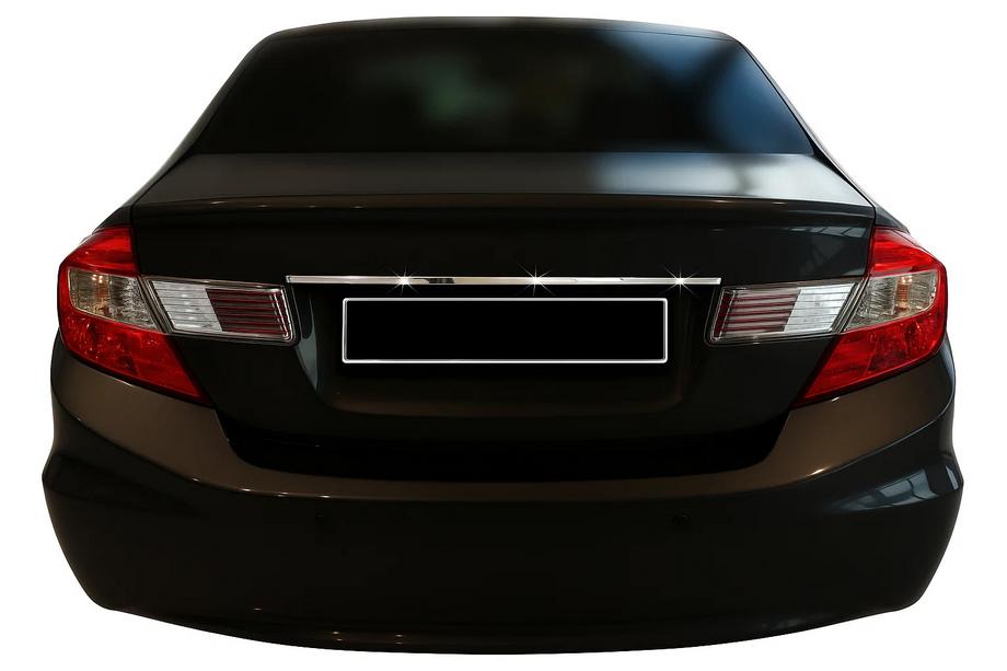 Honda Civic Sedan IX 2011–2016 Okrasna letev nad registrsko tablico (inox) Image