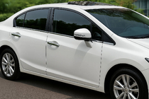 Honda Civic Sedan IX 2011–2016 Zunanje okenske letve OmsaLine (6 kos, nerjaveče jeklo) fotografija 1