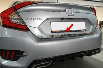 Honda Civic Limuzina X 2016–2021 Nerjaveča zaščitna letvica roba prtljažnika OmsaLine - italijansko nerjavno jeklo fotografija 1