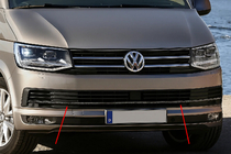 Volkswagen T6 2015–2024 Prekrivne letve za mrežo odbijača 2015-2019 (3 kosi, karbon) fotografija 1