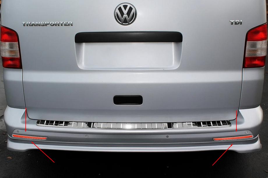 Volkswagen T6 2015–2024 Pokrovi zadnjih odsevnikov (2 kos, nerjaveče jeklo) Image