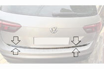 Volkswagen Tiguan 2016–2023 Nerjaveča zaščitna letvica roba prtljažnika OmsaLine - italijansko nerjavno jeklo fotografija 4
