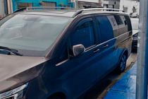 Mercedes Viano 2004–2014 Kromirane strešne letve CAN, originalni dizajn (kovinske noge) Srednja medosna razdalja (Long) fotografija 8