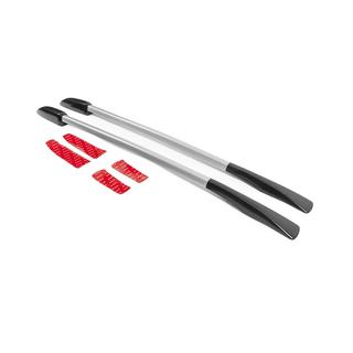 Originalni sivi strešni nosilci (aluminij, pritrditev z dvostranskim trakom) Nissan Qashqai 2007–2010 fotografija 2