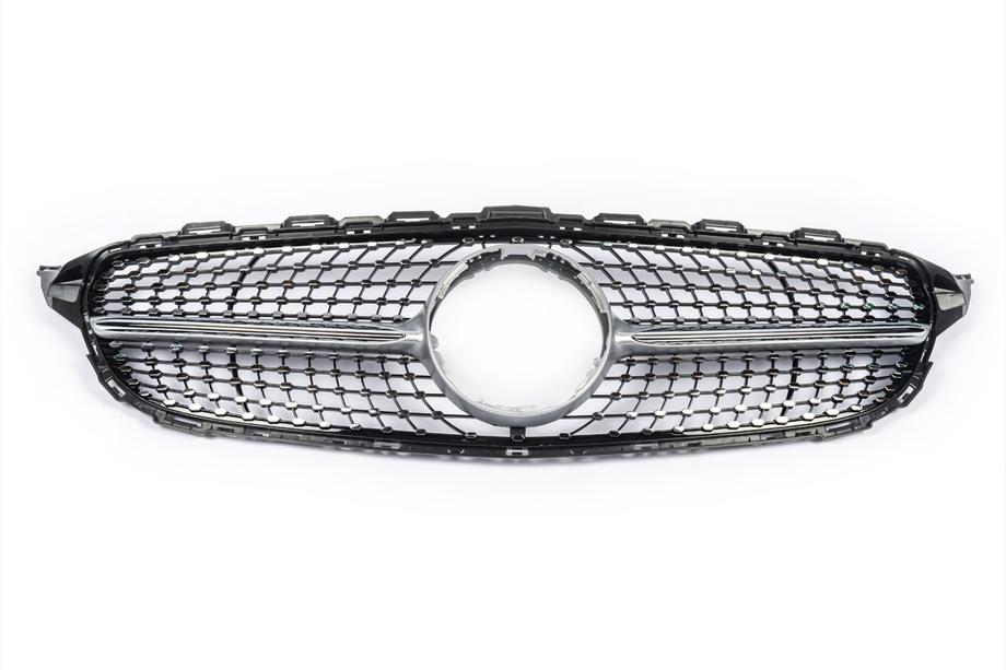 Mercedes C-class W205 2014–2021 Sprednja maska Diamond Silver (za Avantgarde/AMG-Line/C43 AMG) Fotografija 10