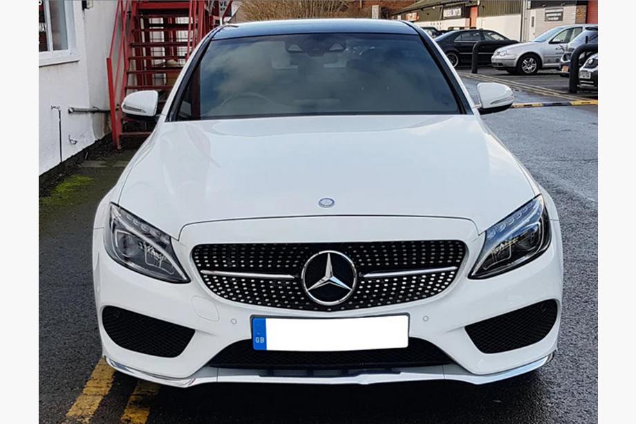 Mercedes C-class W205 2014–2021 Sprednja maska Diamond Silver (za Avantgarde/AMG-Line/C43 AMG) Fotografija 17