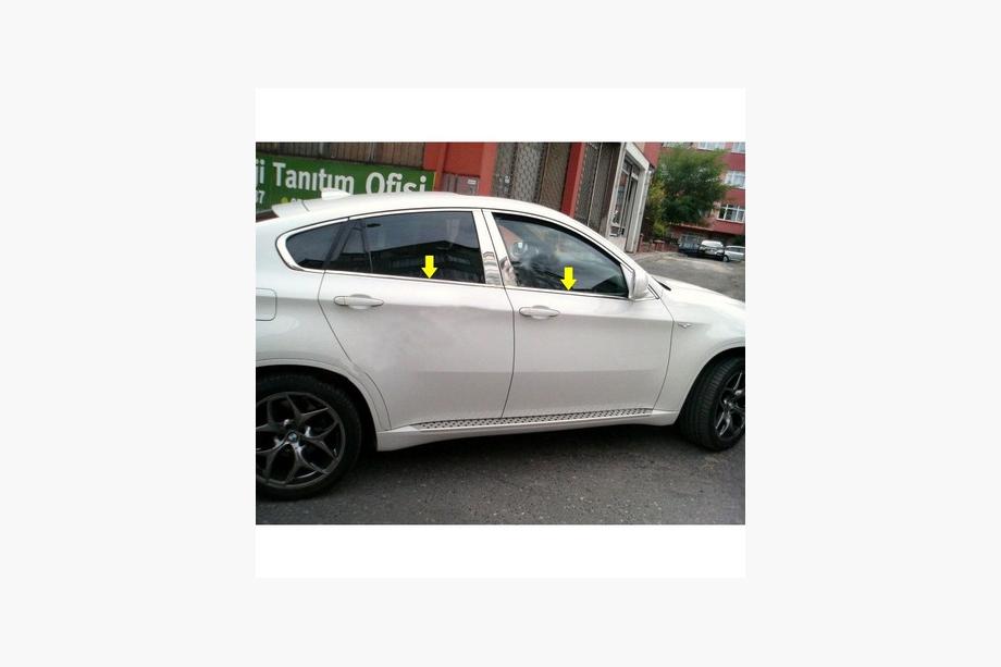 BMW X6 E71 2008–2014 Spodnje okenske letve (4 kos, nerjaveče jeklo) Image