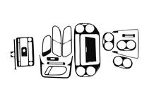 Volkswagen Tiguan 2007–2016 Obloge armaturne plošče (2011-2015) Aluminij fotografija 3