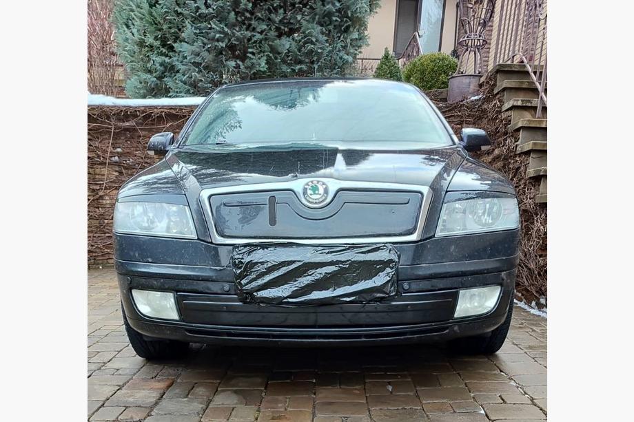 Skoda Octavia II A5 2006–2010 Zimski pokrov maske (spodnji) Sijajna Image