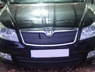 Skoda Octavia II A5 2010–2013 Zimska prekrivna maska za mrežo hladilnika (zgornja) fotografija 3