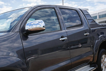 Toyota Hilux 2006–2015 Kromirani pokrovi ogledal (2 kosa, nerjavno jeklo) ABS plastika fotografija 1
