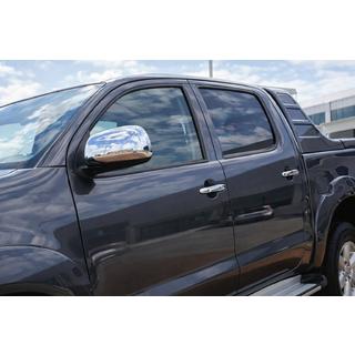 Kromirani pokrovi ogledal (2 kosa, nerjavno jeklo) Toyota Hilux 2006–2015 fotografija 1