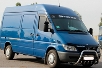Mercedes Sprinter W901/902/903/904/905 1995–2006 Sprednji zaščitni lok WT004 (inox) 2000–2006 fotografija 4