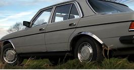 Mercedes W123 1975–1986 Nerjaveče obrobe blatnikov (4 kosi) fotografija 5