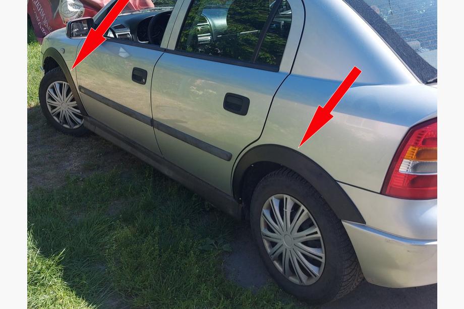 Opel Astra G Classic 1998–2012 Obrobe blatniških lokov (SD/HB) (4 kosi, črne) Image