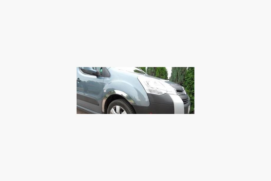 Peugeot Partner Tepee 2008–2018 Nerjaveče obrobe blatnikov (4 kosi) XTR, 2 stranska vrata, nerjaveče jeklo Fotografija 9