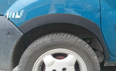 Renault Kangoo 1998–2008 Obrobe kolotekov (4 kosi, črne) Plastika fotografija 2