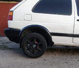Volkswagen Golf 2 1983–1992 Obrobe kolotekov (4 kosi, črne) fotografija 3