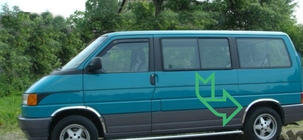 Volkswagen T4 Caravelle/Multivan 1990–2003 Nerjaveče obrobe blatnikov (4 kosi) fotografija 5