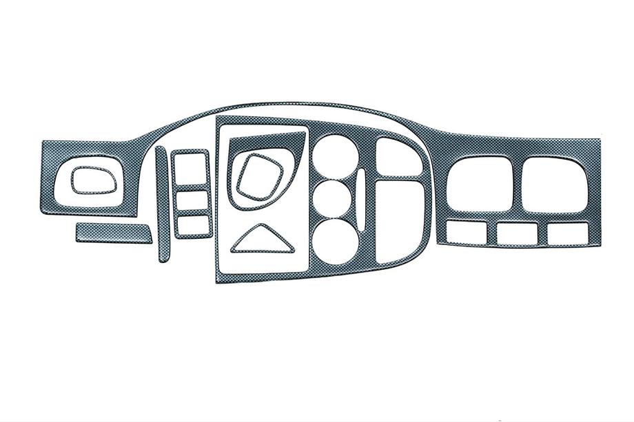Kia Rio 2000–2005 Prevleke armaturne plošče (2000-2002) Aluminij Image
