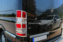 Mercedes Sprinter W906 2006–2018 Kromirani pokrovi za stop luči (2 kosa, nerjaveče jeklo) fotografija 2
