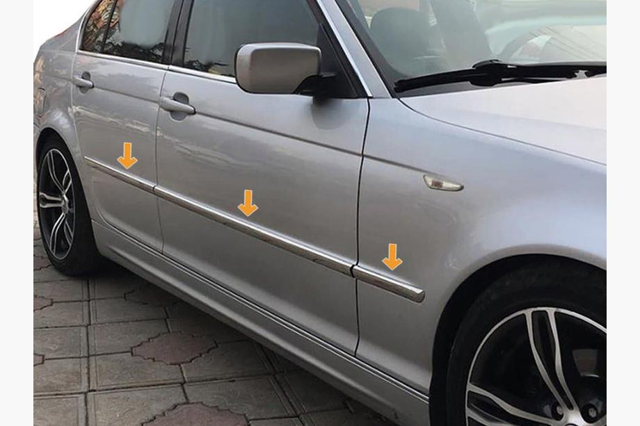 BMW serija 3 E46 1998–2006 Kromirana obloga vratne letve (nerjavno jeklo) Image