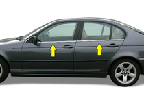 BMW serija 3 E46 1998–2006 Okenske obrobe (nerjaveče jeklo) OmsaLine - italijansko nerjavno jeklo fotografija 2