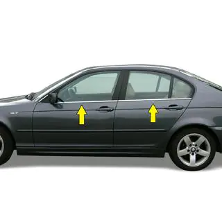 Okenske obrobe (nerjaveče jeklo) BMW serija 3 E46 1998–2006 fotografija 2