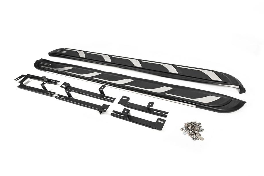 Audi Q7 2015–2026 OEM V2 stranske stopnice (2 kosa, aluminij) Image
