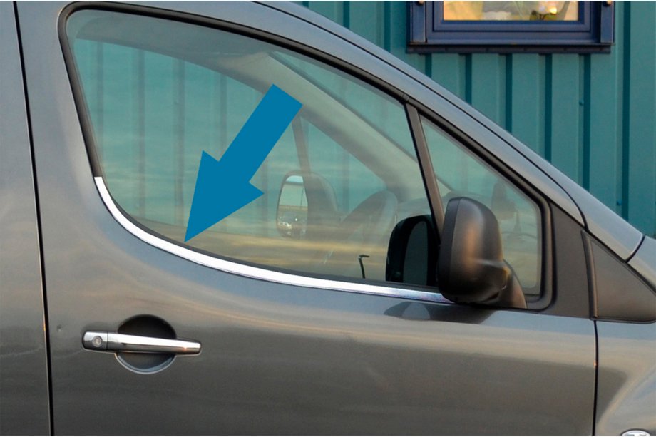 Citroen Berlingo 2008–2018 Okvirna letev oken vrat (nerjaveče jeklo) Image