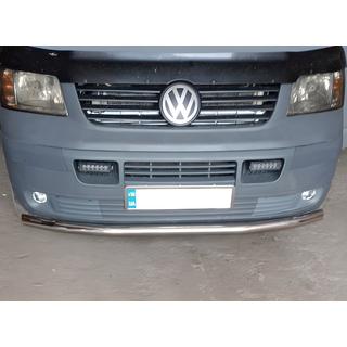 Sprednji zaščitni lok, enojni (nerjaveče jeklo) Volkswagen T5 Transporter 2003–2010 fotografija 1