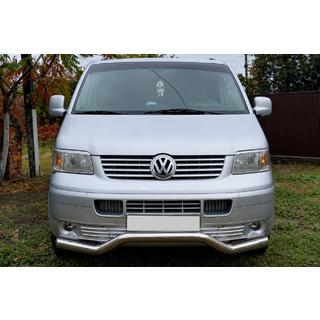 Sprednji zaščitni lok Wave ST007 (nerjaveče jeklo) Volkswagen T5 Transporter 2003–2010 fotografija 1