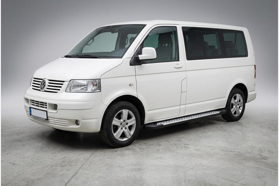 Volkswagen T5 Multivan 2003–2010 Stranske stopnice tipa X5 (2 kosa, aluminij) Kratka medosna razdalja Image