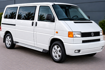Volkswagen T4 Transporter 1990–2003 Stranske stopnice Allmond Grey (2 kos, aluminij) Kratka medosna razdalja fotografija 1