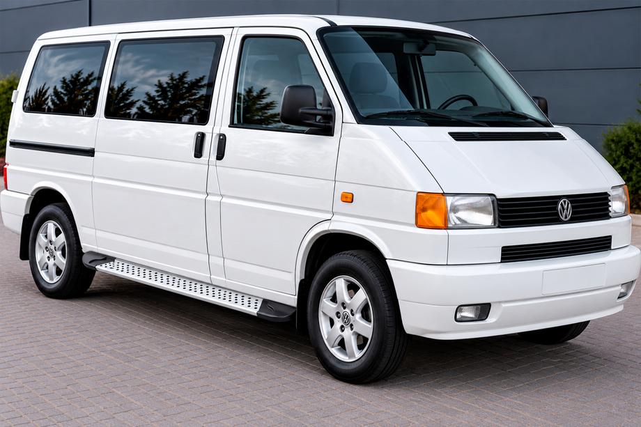 Volkswagen T4 Transporter 1990–2003 Stranske stopnice Allmond Grey (2 kos, aluminij) Kratka medosna razdalja Image