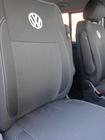 Volkswagen T5 Caravelle 2004–2010 Avtomobilske prevleke za sedeže (eko usnje in tkanina, Premium) Celoten salon + sprednja sedeža (1+1) fotografija 11
