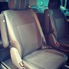 Volkswagen T5 Caravelle 2004–2010 Avtomobilske prevleke za sedeže (eko usnje in tkanina, Premium) Celoten salon + sprednja sedeža (1+1) fotografija 6