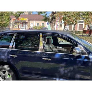Kromirani pokrovi stebričkov vrat (6 kosov, nerjaveče jeklo) Volkswagen Touareg 2002–2010 fotografija 2