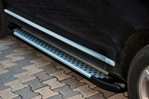 Volkswagen Touareg 2002–2010 Stranske stopnice Allmond Grey (2 kos, aluminij) fotografija 5