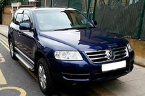 Volkswagen Touareg 2002–2010 Stranske stopnice Allmond Grey (2 kos, aluminij) fotografija 2