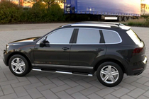 Volkswagen Touareg 2010–2018 Stranske cevi (2 kosa, nerjavno jeklo) fotografija 1