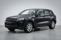 Volkswagen Touareg 2010–2018 Stranske stopnice Allmond Grey (2 kos, aluminij) fotografija 1
