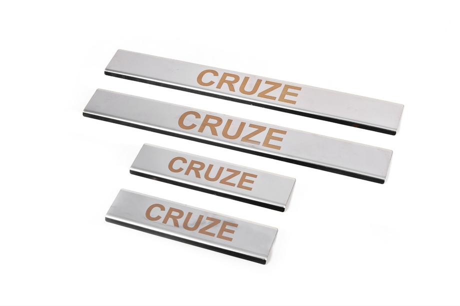 Chevrolet Cruze 2009–2015 Kromirane obloge pragov V1 (4 kos, Carmos) Image