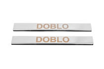 Fiat Doblo II 2010–2022 Nerjaveče obloge pragov Carmos V1 (2 kos, nerjavno jeklo) fotografija 1