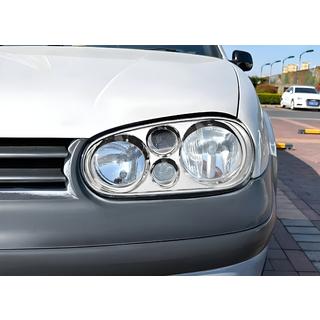 Kromirani okrasni obroči žarometov V1 (2 kosa, plastika) Volkswagen Golf 4 1997–2006 fotografija 1